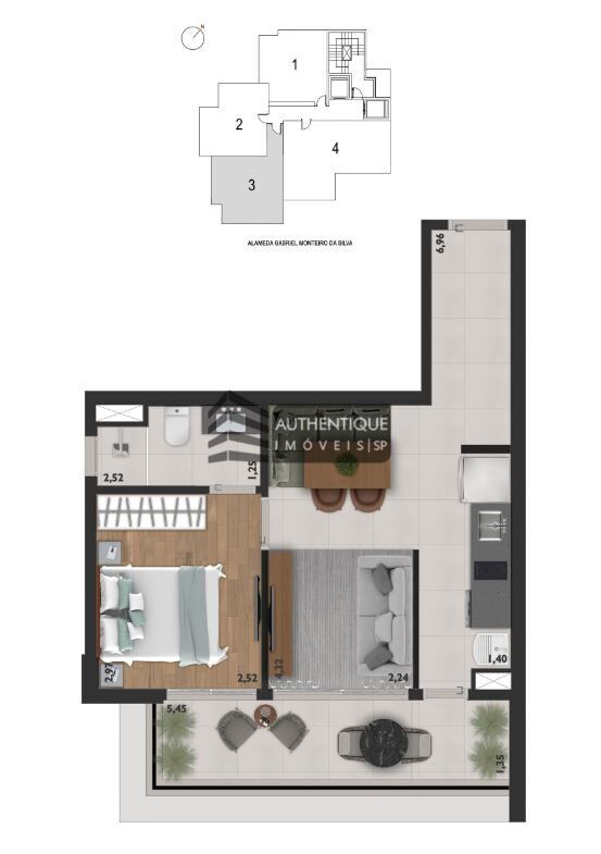 Apartamento à venda com 1 quarto, 33m² - Foto 33