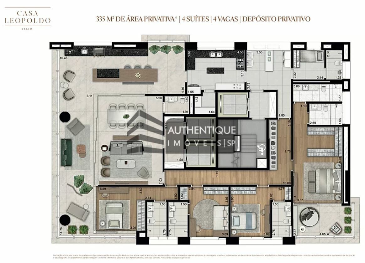 Apartamento à venda com 4 quartos, 335m² - Foto 11