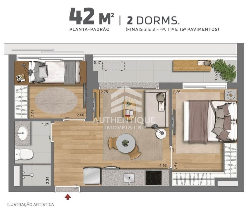 Apartamento, 2 quartos, 42 m² - Foto 22