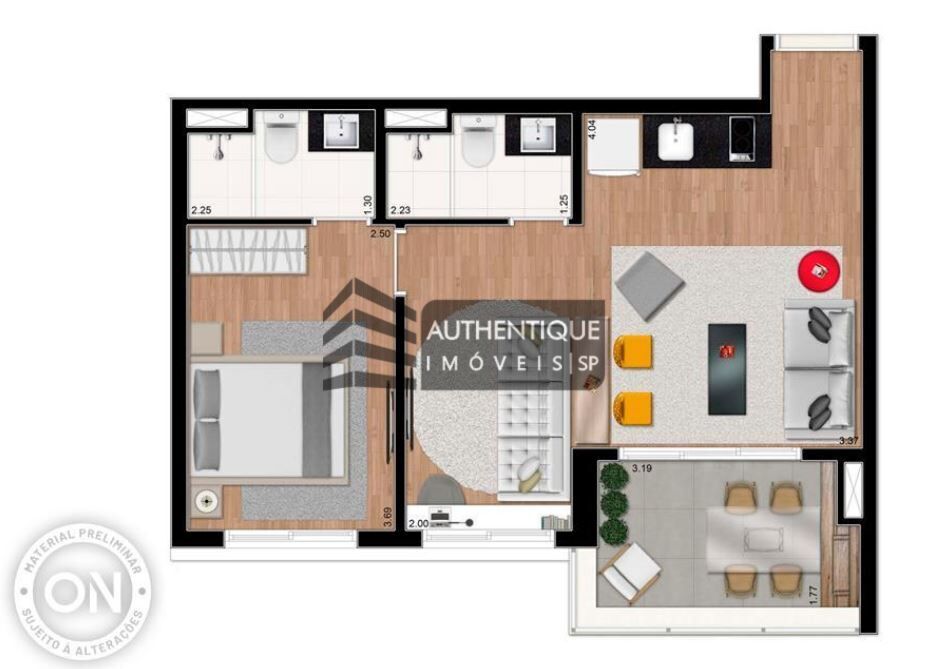 Apartamento à venda com 1 quarto, 54m² - Foto 37