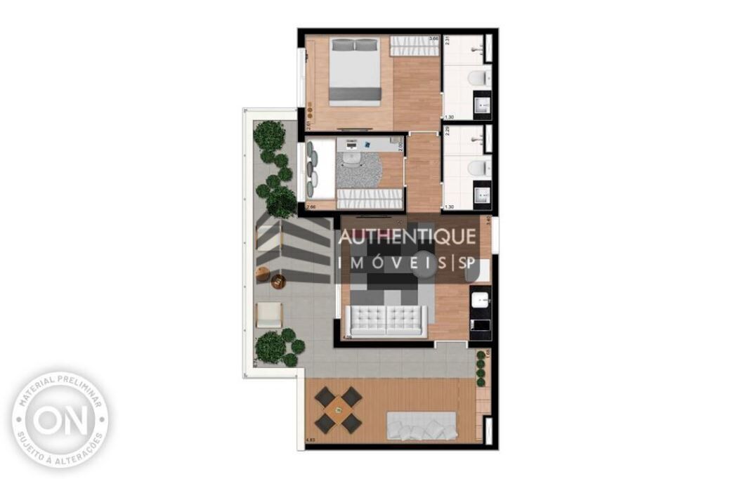 Apartamento à venda com 1 quarto, 54m² - Foto 40