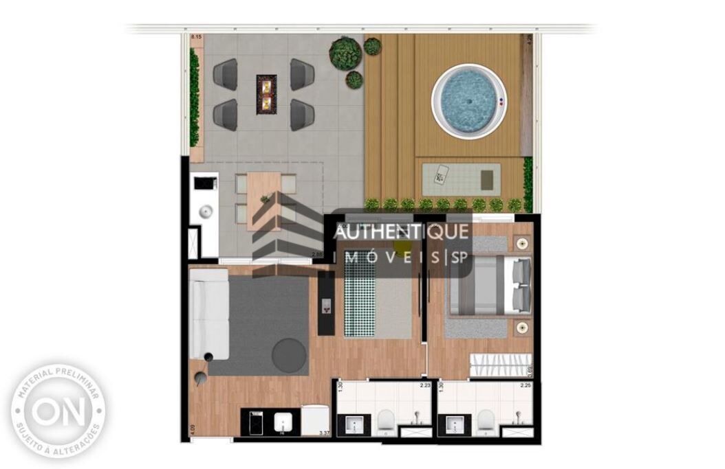 Apartamento à venda com 1 quarto, 54m² - Foto 41