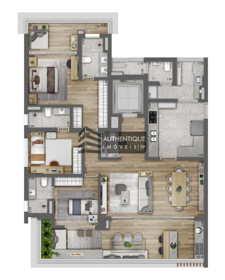 Apartamento à venda com 3 quartos, 226m² - Foto 48