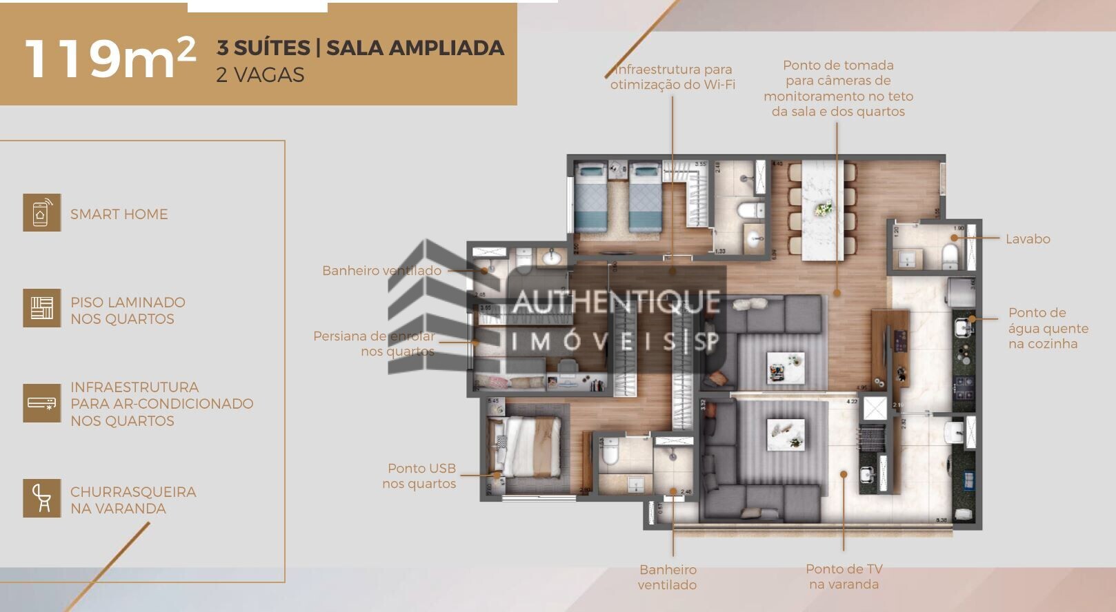 Apartamento à venda com 3 quartos, 119m² - Foto 24