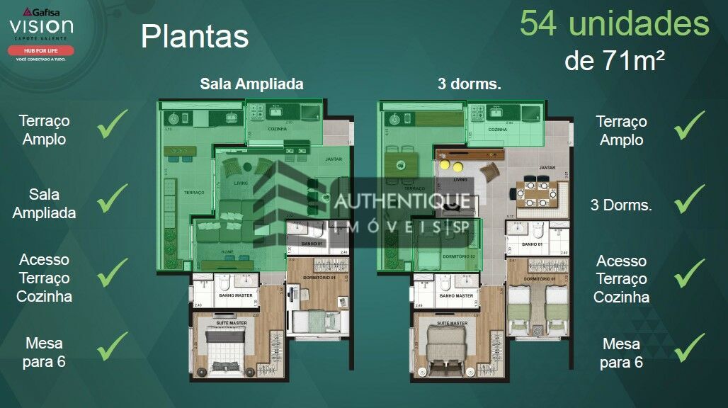 Apartamento à venda com 3 quartos, 71m² - Foto 45