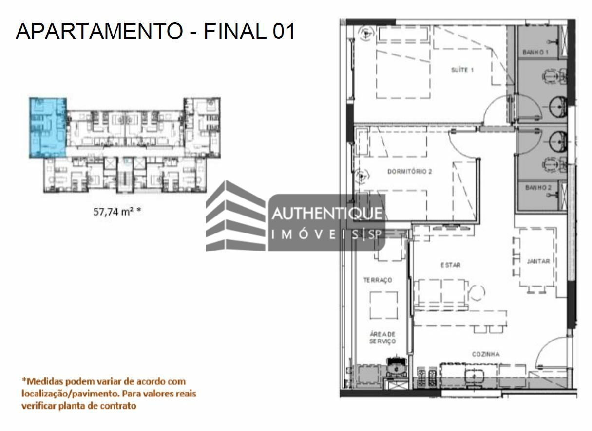 Apartamento à venda com 2 quartos, 57m² - Foto 22