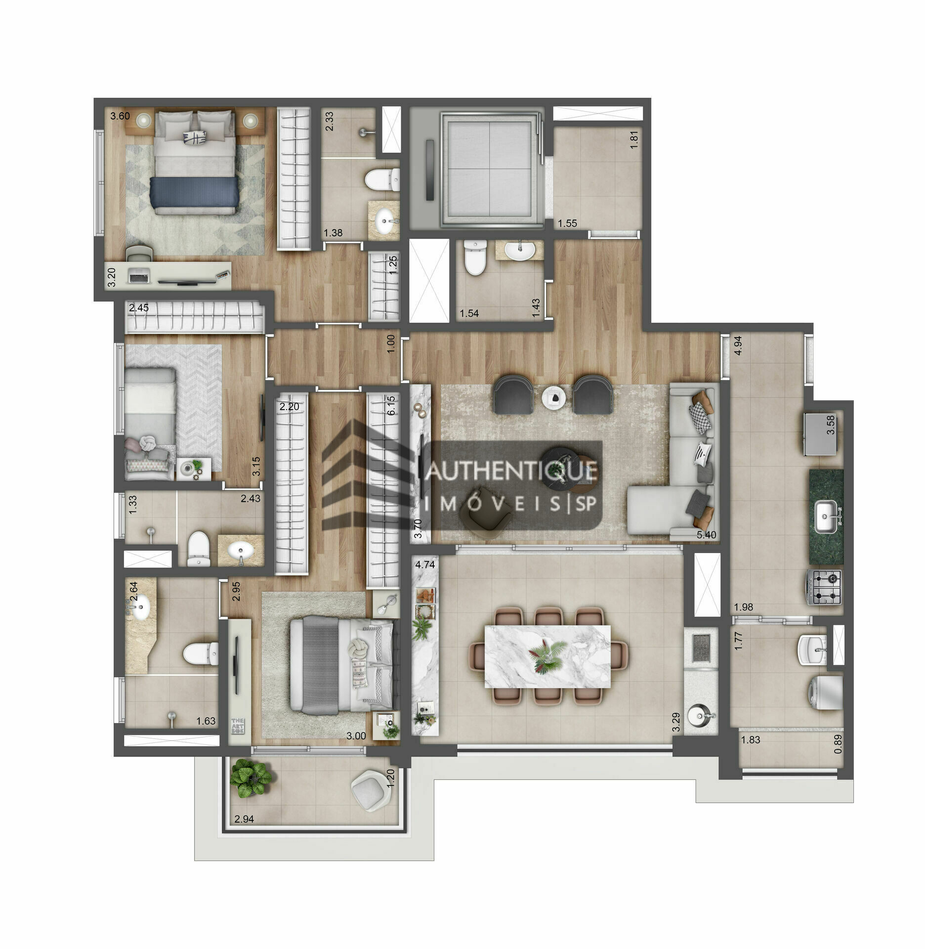 Apartamento à venda com 3 quartos, 163m² - Foto 24