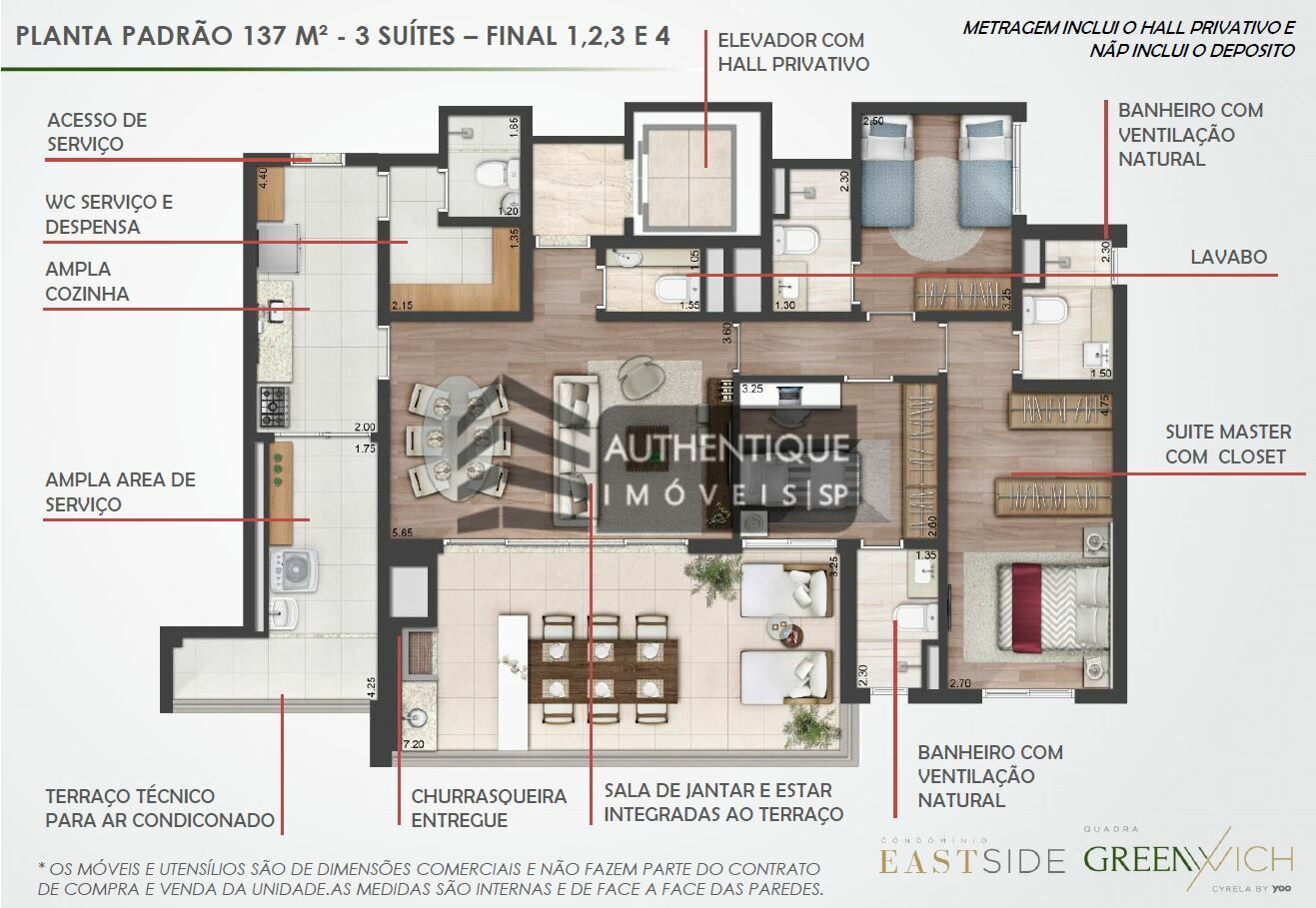 Apartamento à venda com 3 quartos, 137m² - Foto 53