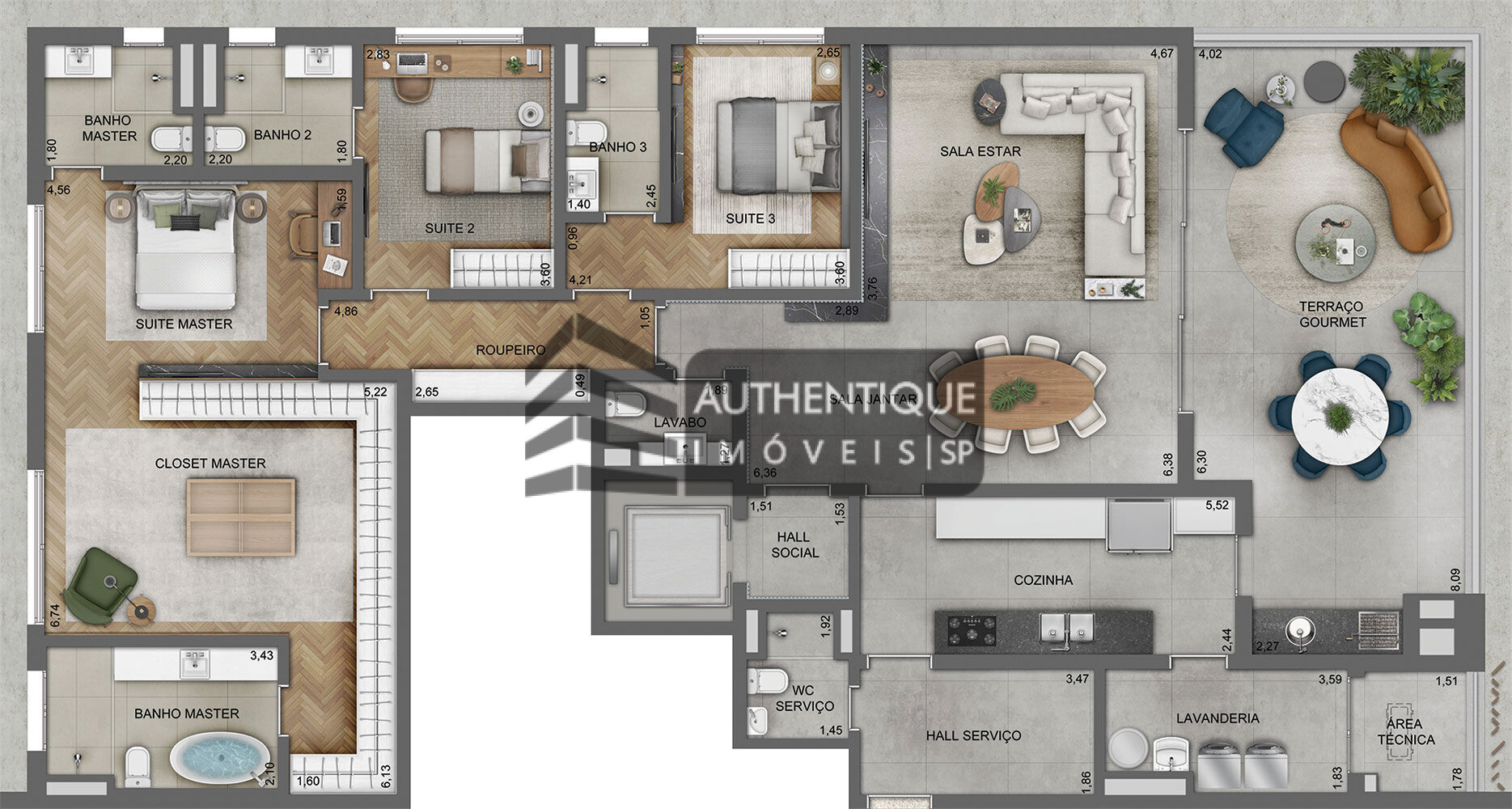 Apartamento à venda com 4 quartos, 300m² - Foto 30