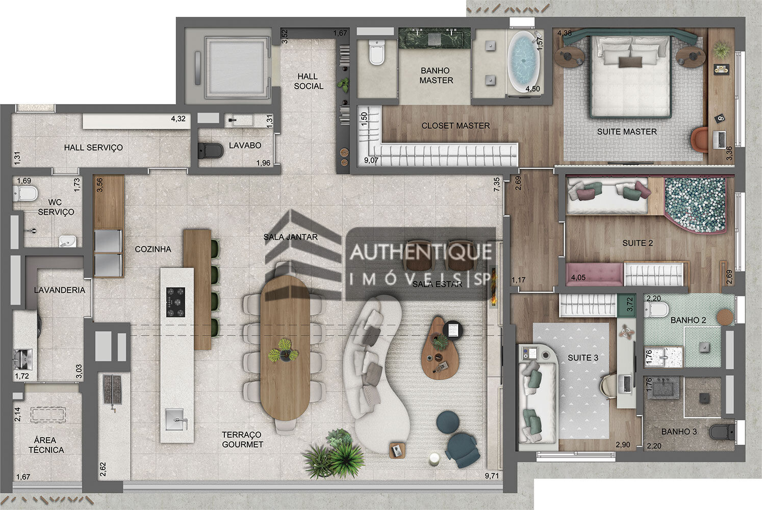 Apartamento à venda com 4 quartos, 300m² - Foto 32