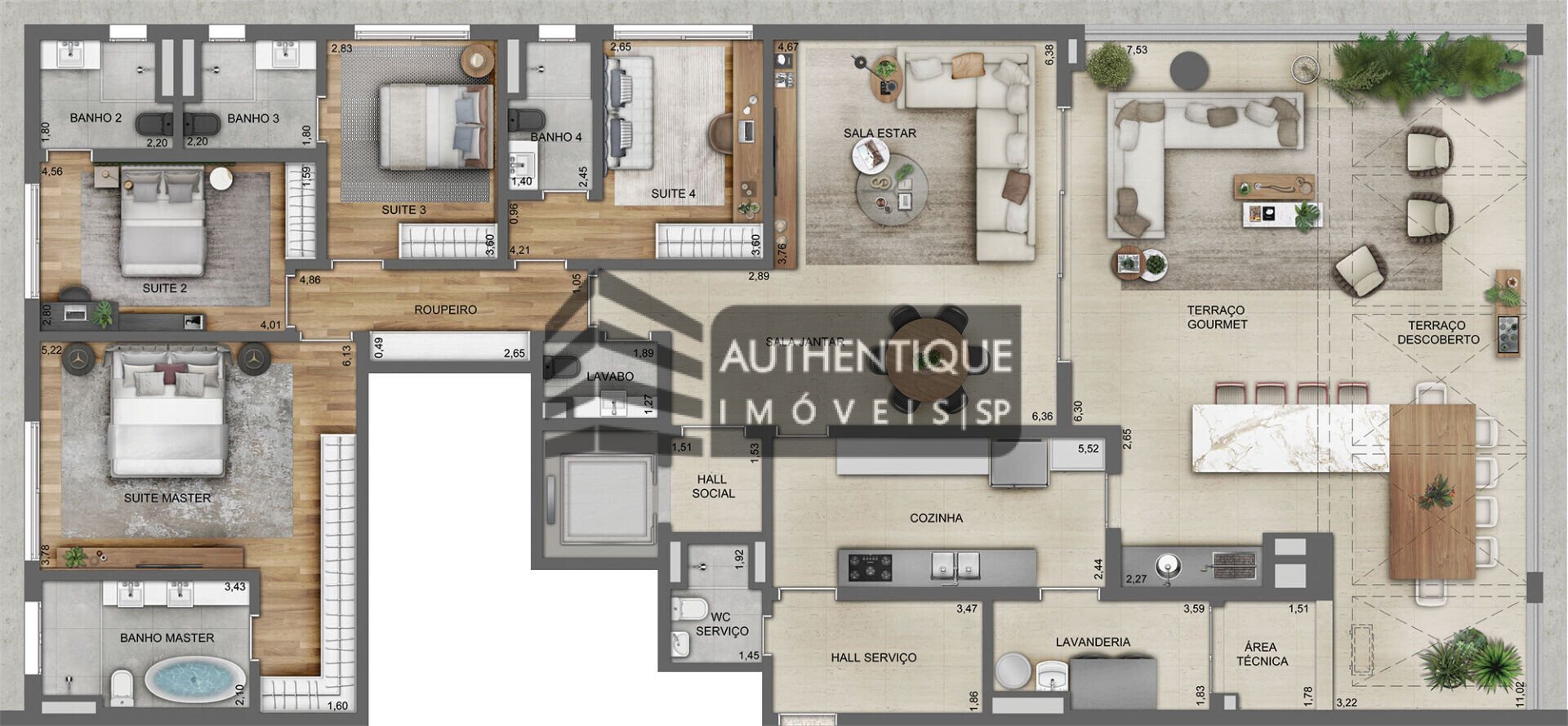 Apartamento à venda com 4 quartos, 300m² - Foto 34