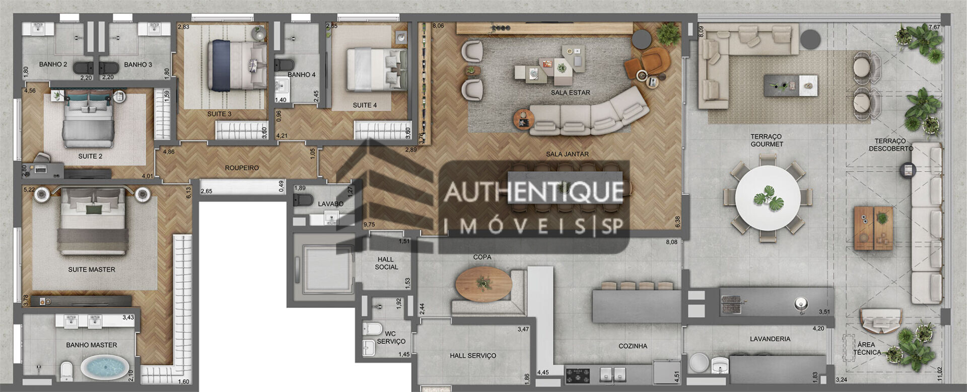 Apartamento à venda com 4 quartos, 300m² - Foto 33