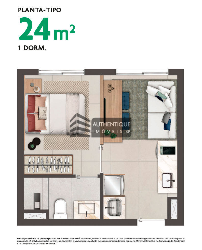 Apartamento à venda com 1 quarto, 24m² - Foto 32