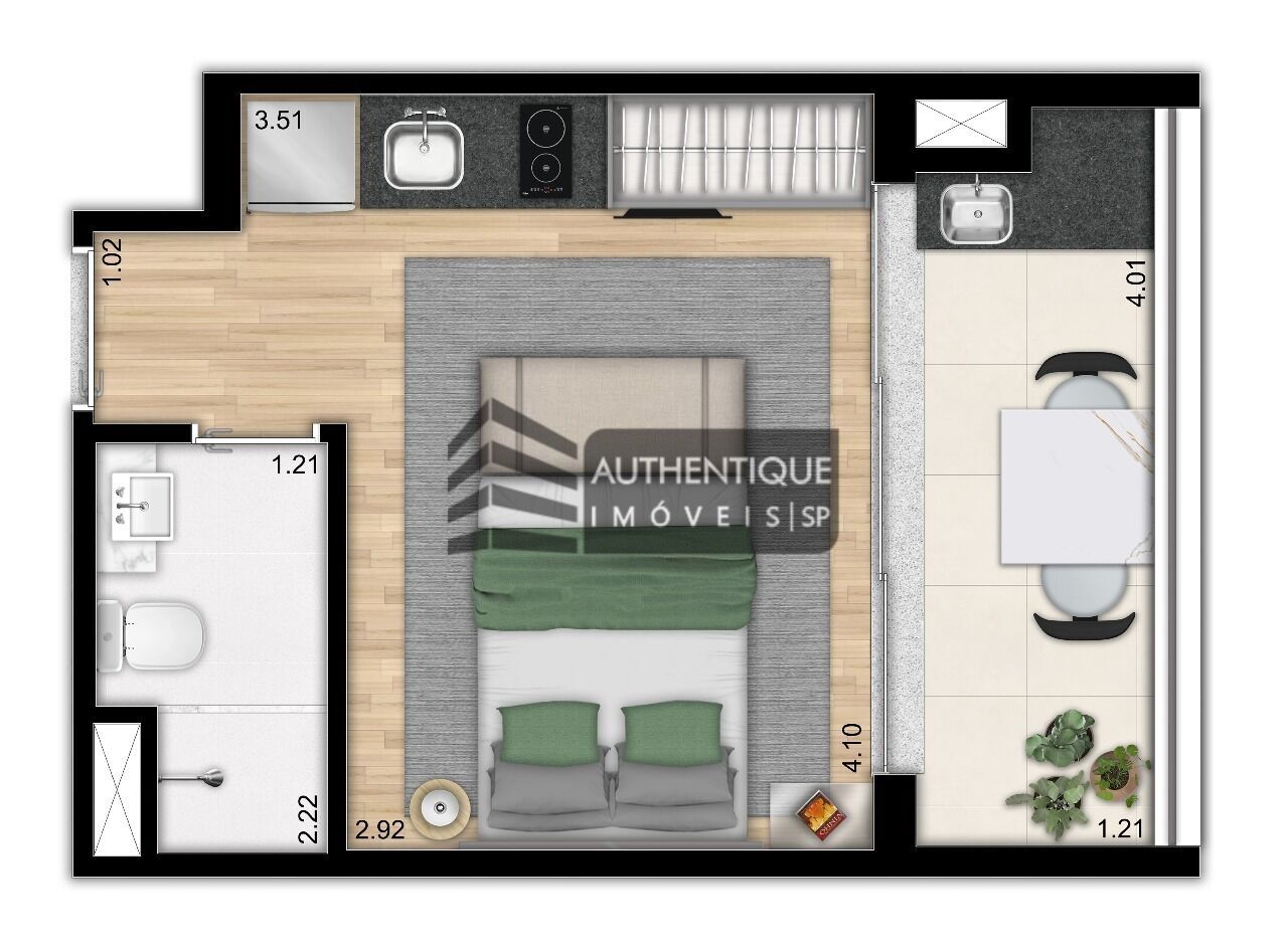 Apartamento à venda com 1 quarto, 25m² - Foto 25