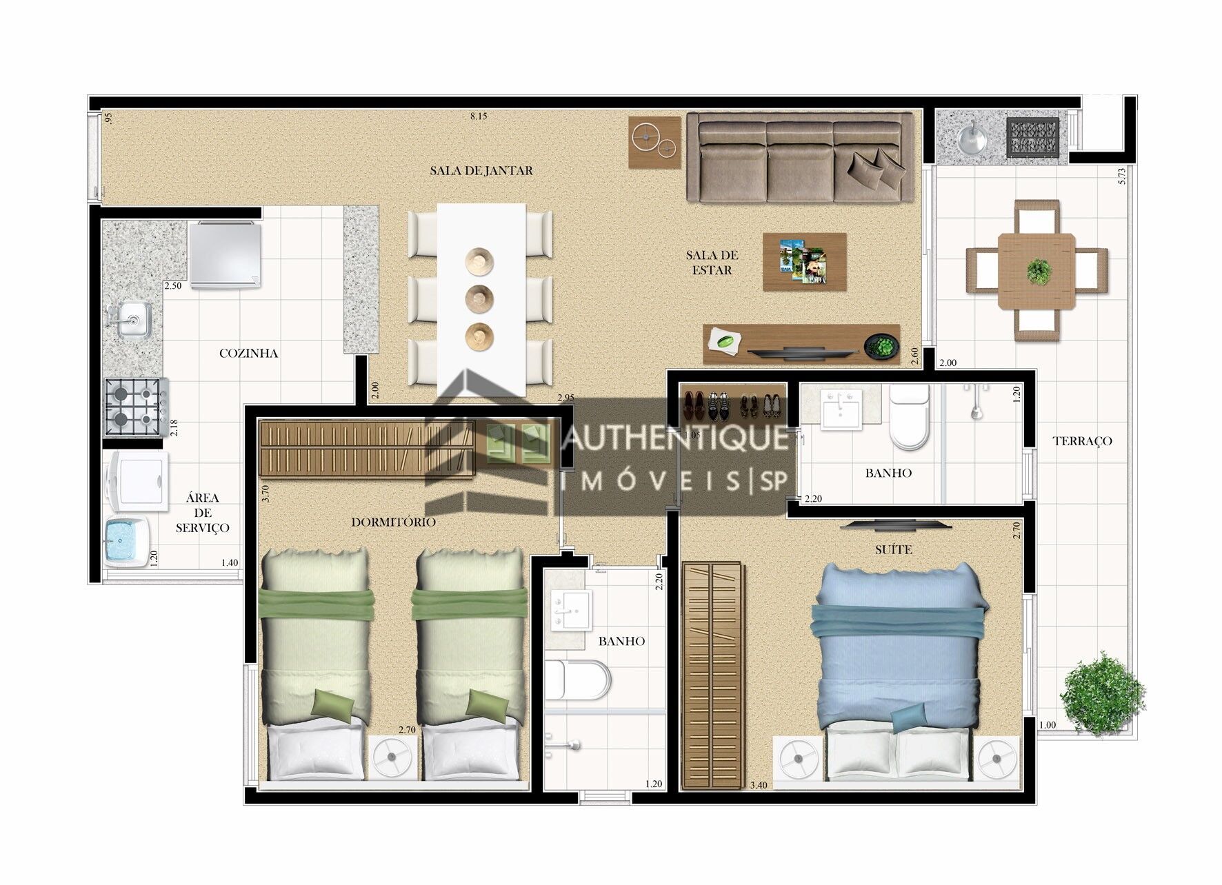 Apartamento à venda com 3 quartos, 68m² - Foto 7