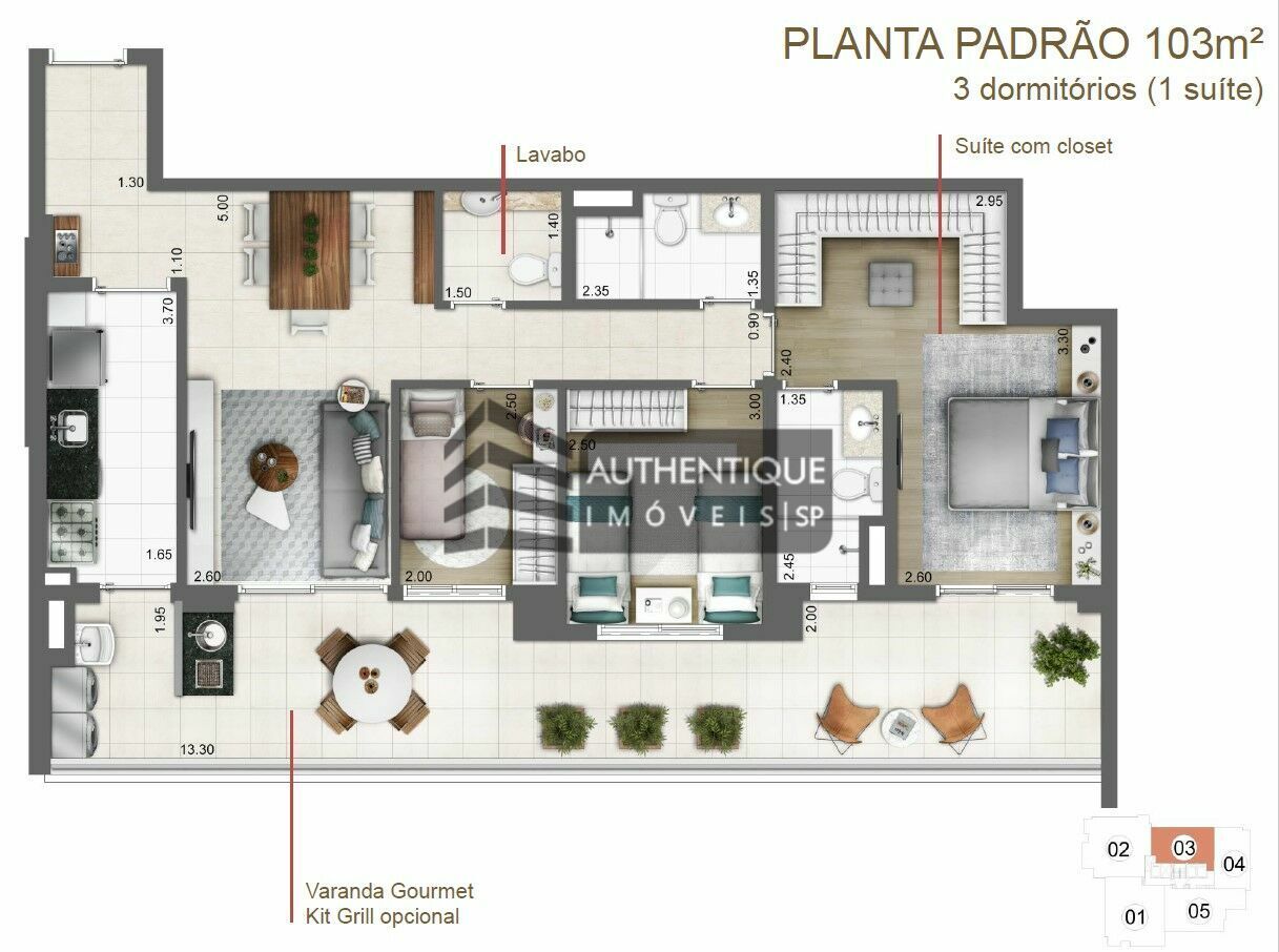 Apartamento à venda com 3 quartos, 98m² - Foto 50