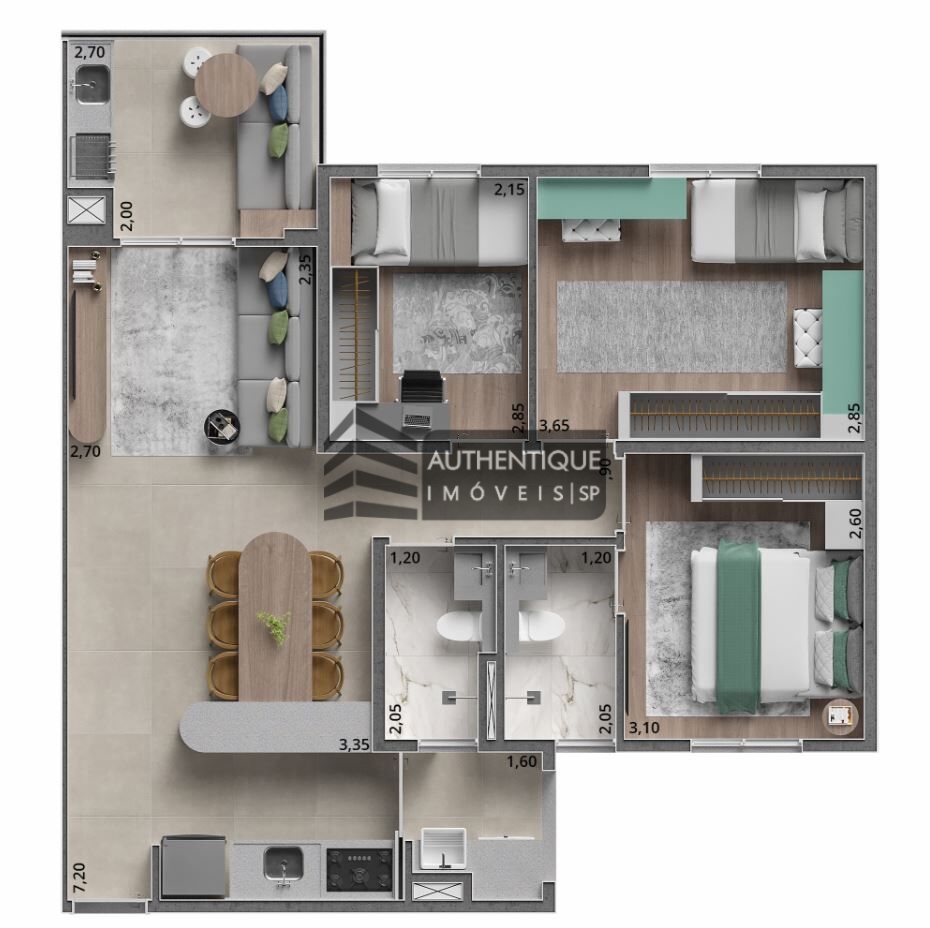 Apartamento à venda com 3 quartos, 70m² - Foto 14