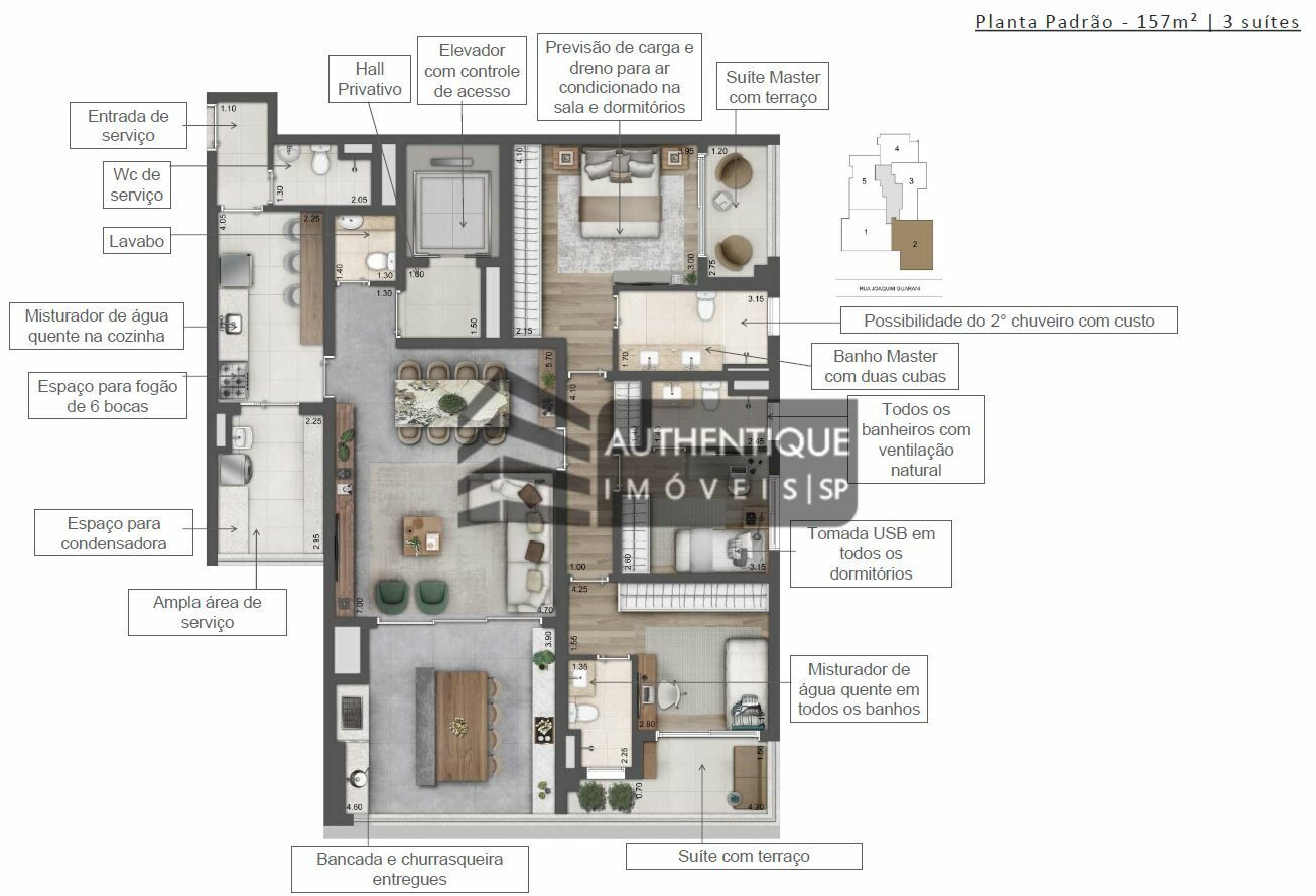 Apartamento à venda com 3 quartos, 110m² - Foto 21