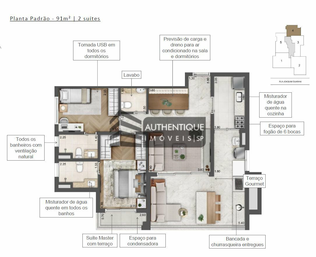 Apartamento à venda com 3 quartos, 110m² - Foto 17