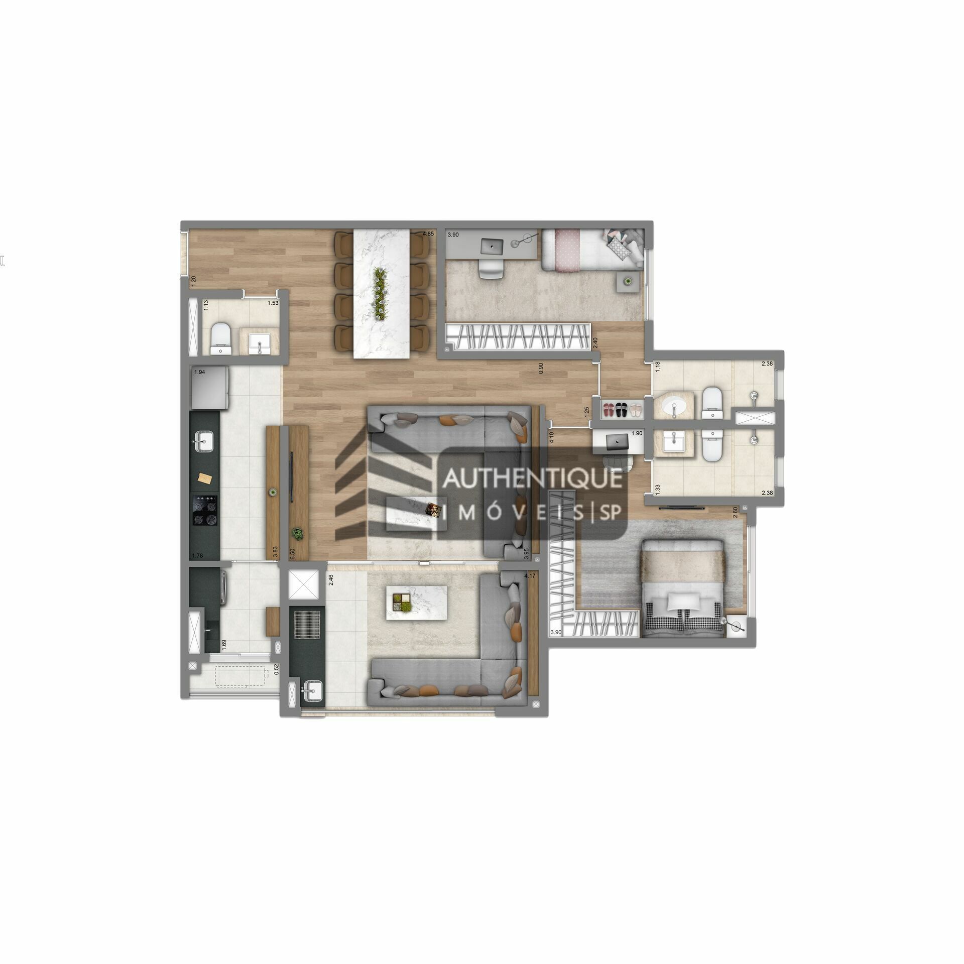 Apartamento à venda com 3 quartos, 96m² - Foto 42