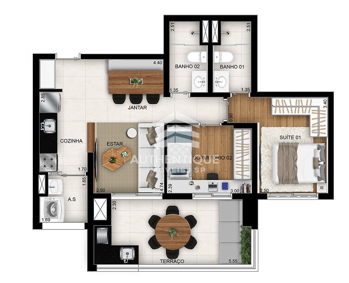 Apartamento, 3 quartos, 110 m² - Foto 47