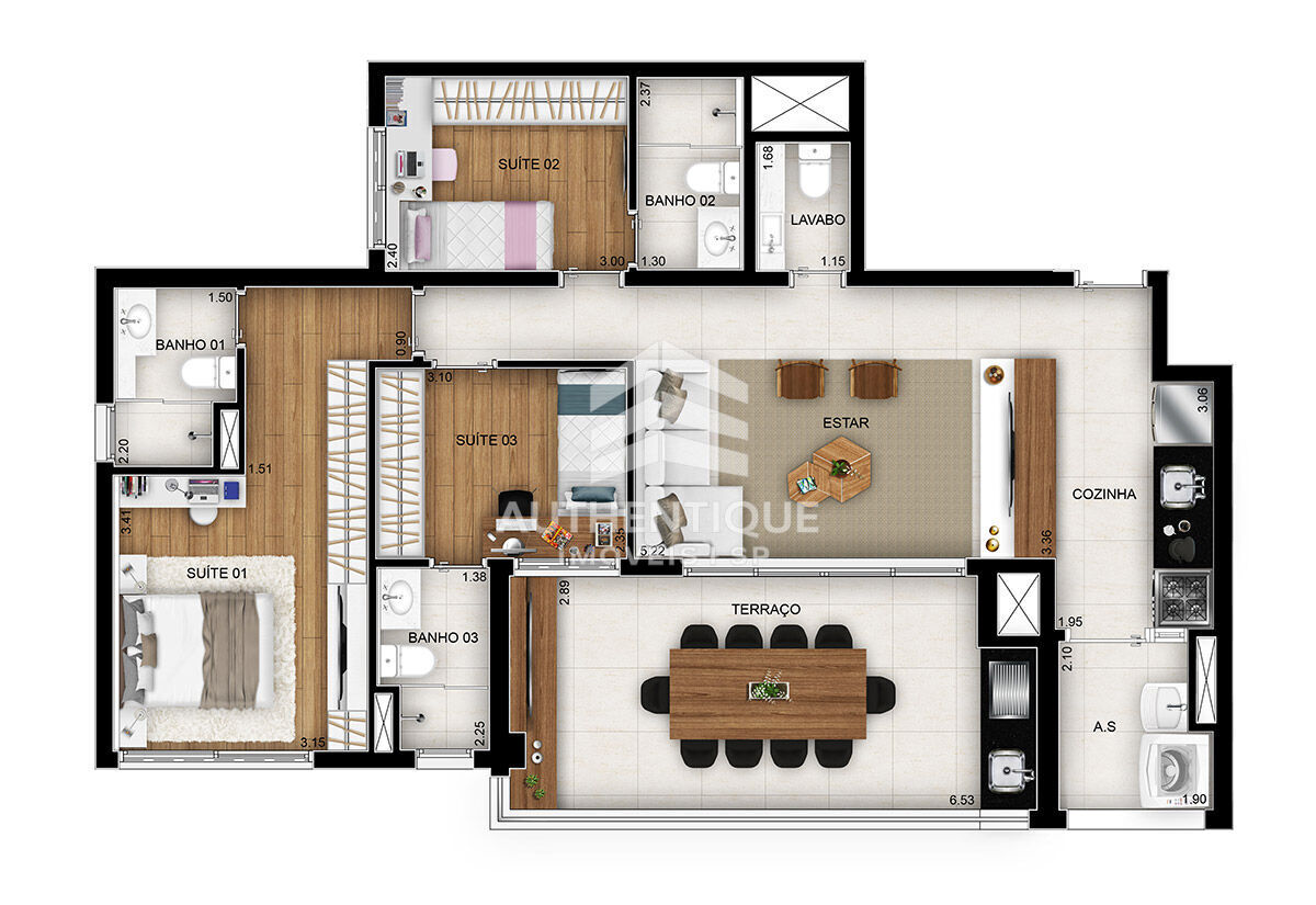 Apartamento, 3 quartos, 110 m² - Foto 50