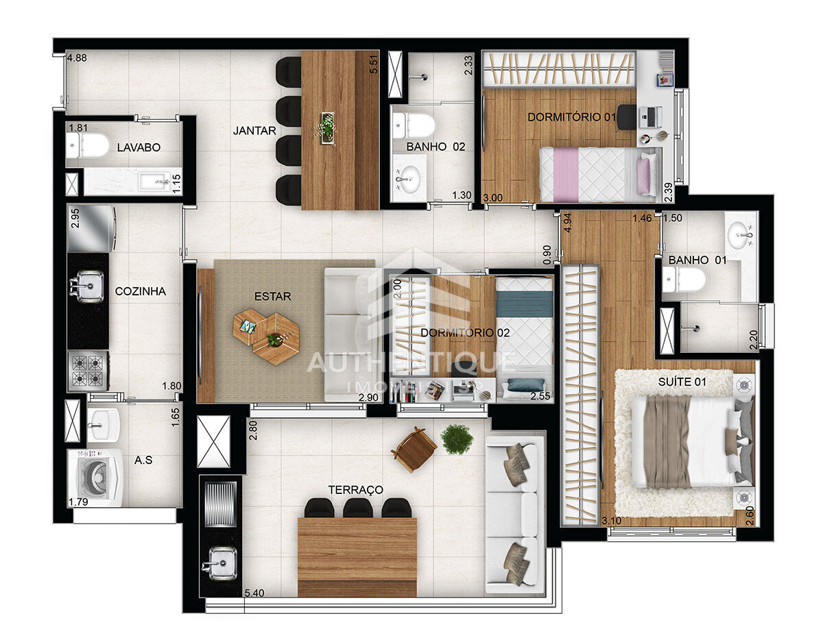 Apartamento, 3 quartos, 110 m² - Foto 49