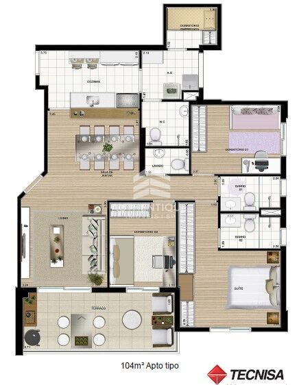 Apartamento, 3 quartos, 104 m² - Foto 40