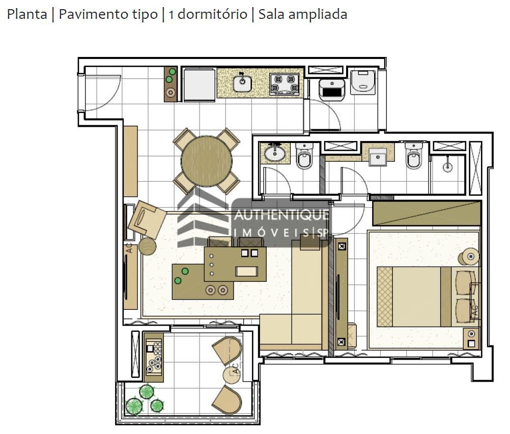 Apartamento à venda com 1 quarto, 61m² - Foto 14