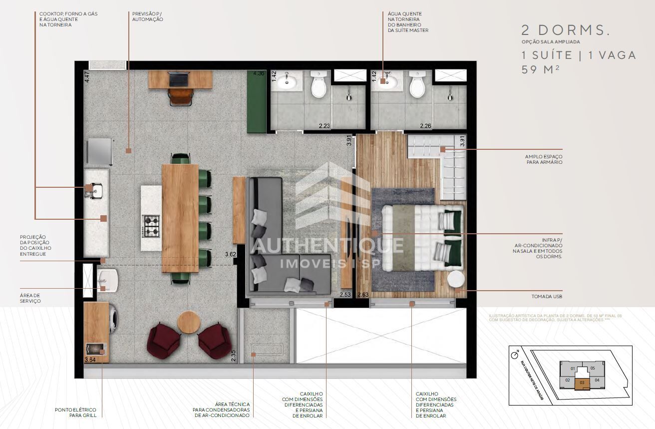 Apartamento, 2 quartos, 66 m² - Foto 33