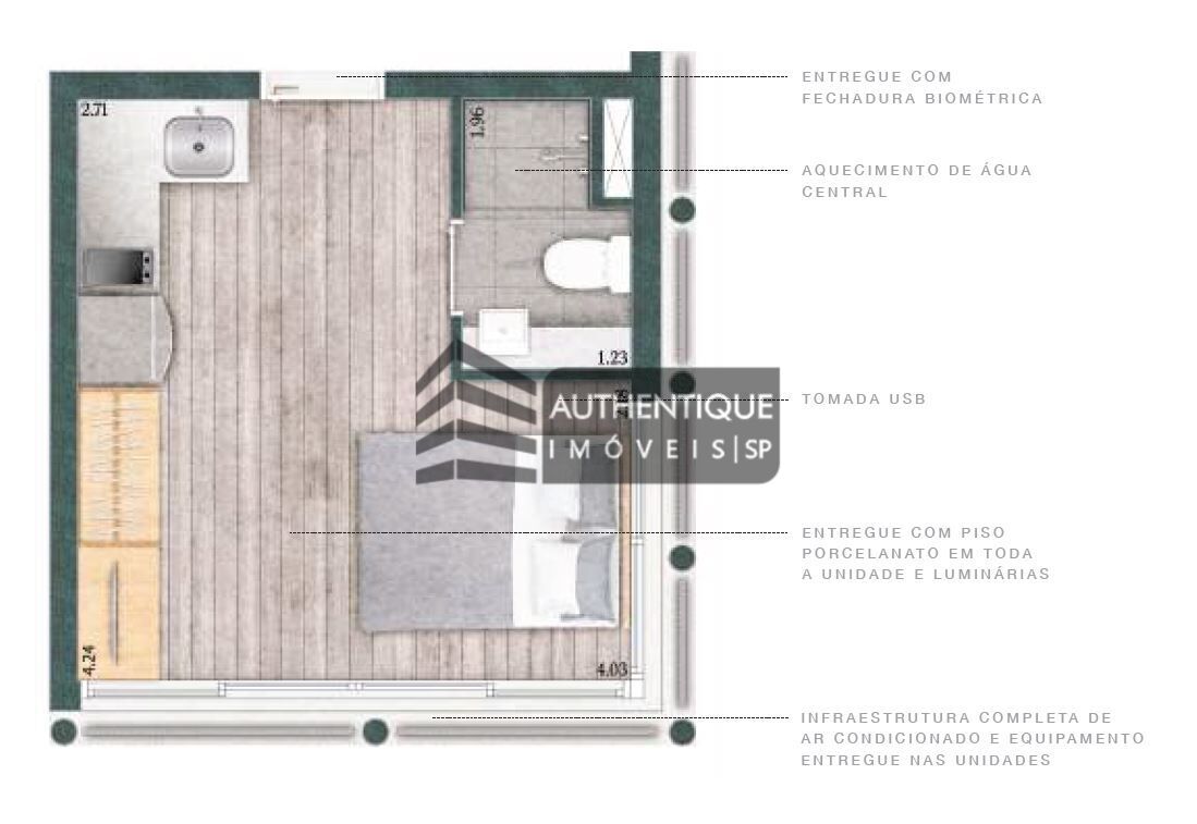 Apartamento à venda com 1 quarto, 33m² - Foto 26