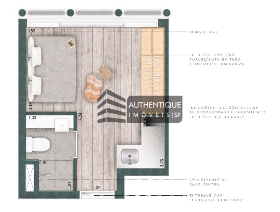 Apartamento à venda com 1 quarto, 33m² - Foto 24