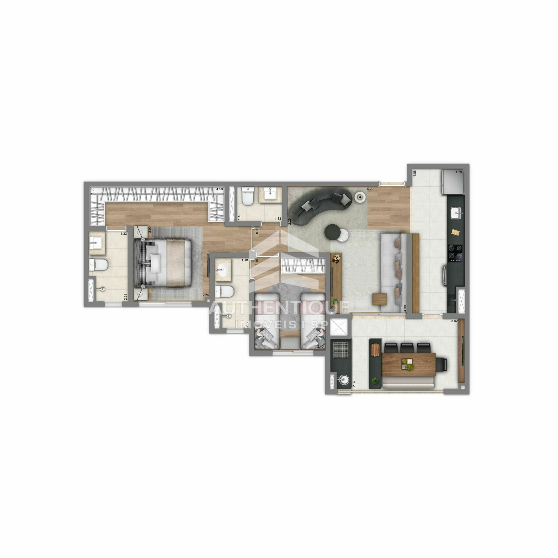 Apartamento, 4 quartos, 121 m² - Foto 46