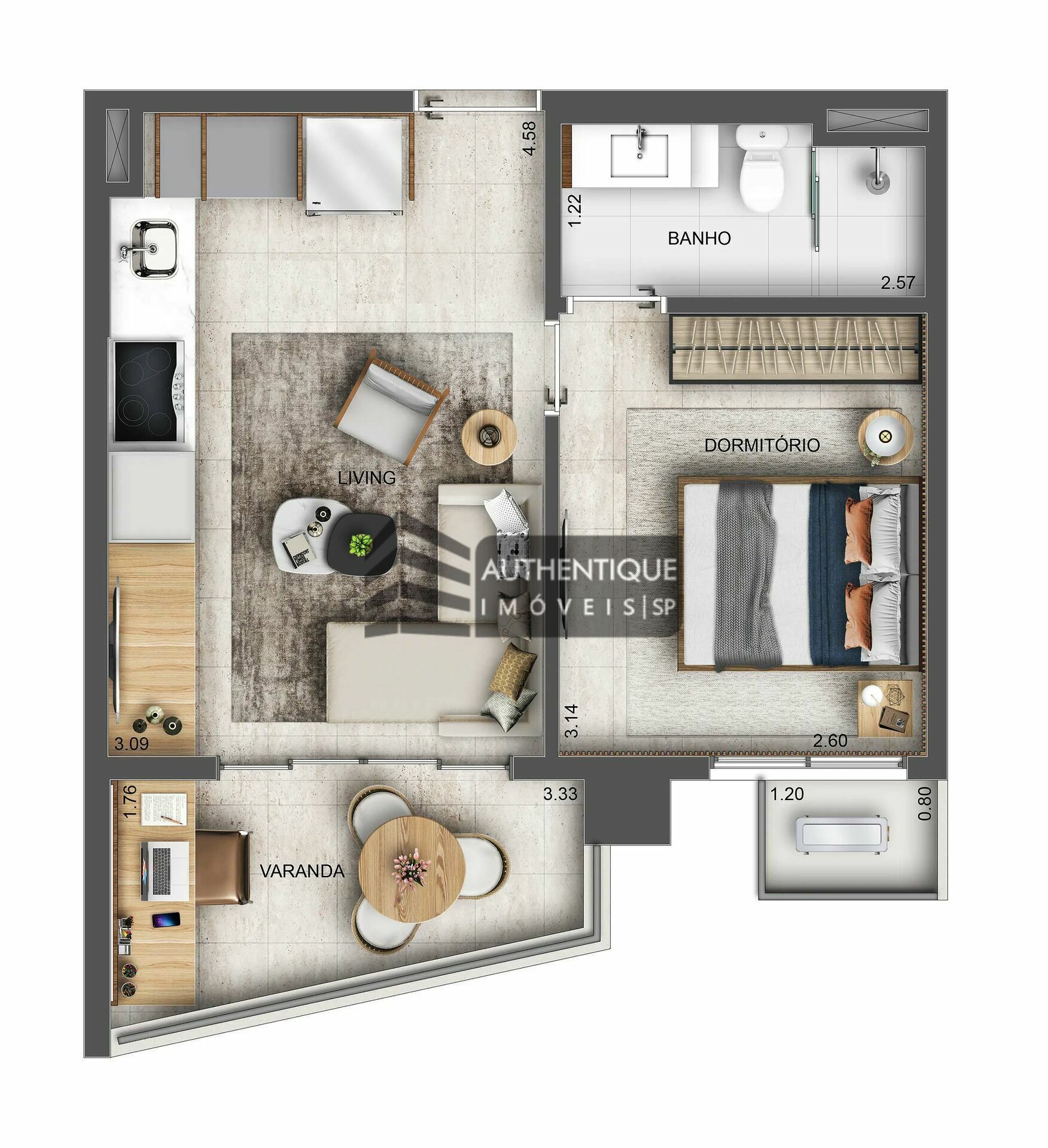 Apartamento à venda com 1 quarto, 35m² - Foto 27