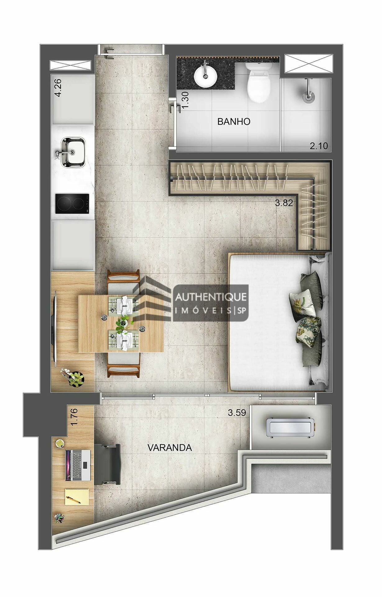 Apartamento à venda com 1 quarto, 35m² - Foto 26