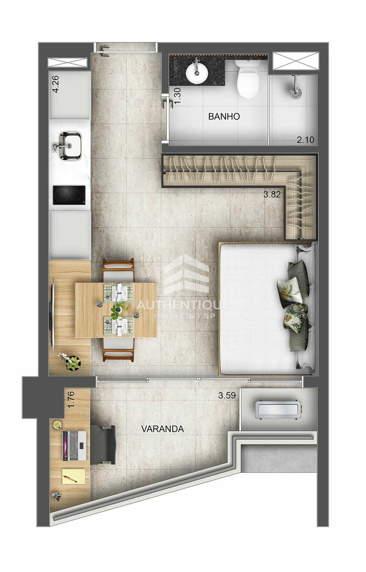 Apartamento, 1 quarto, 35 m² - Foto 26