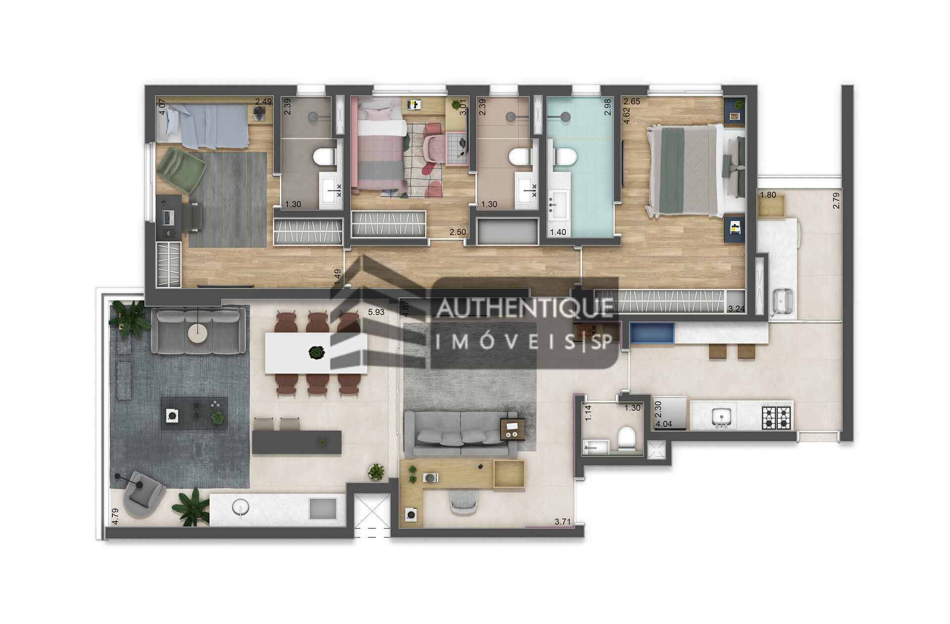 Apartamento à venda com 3 quartos, 191m² - Foto 51