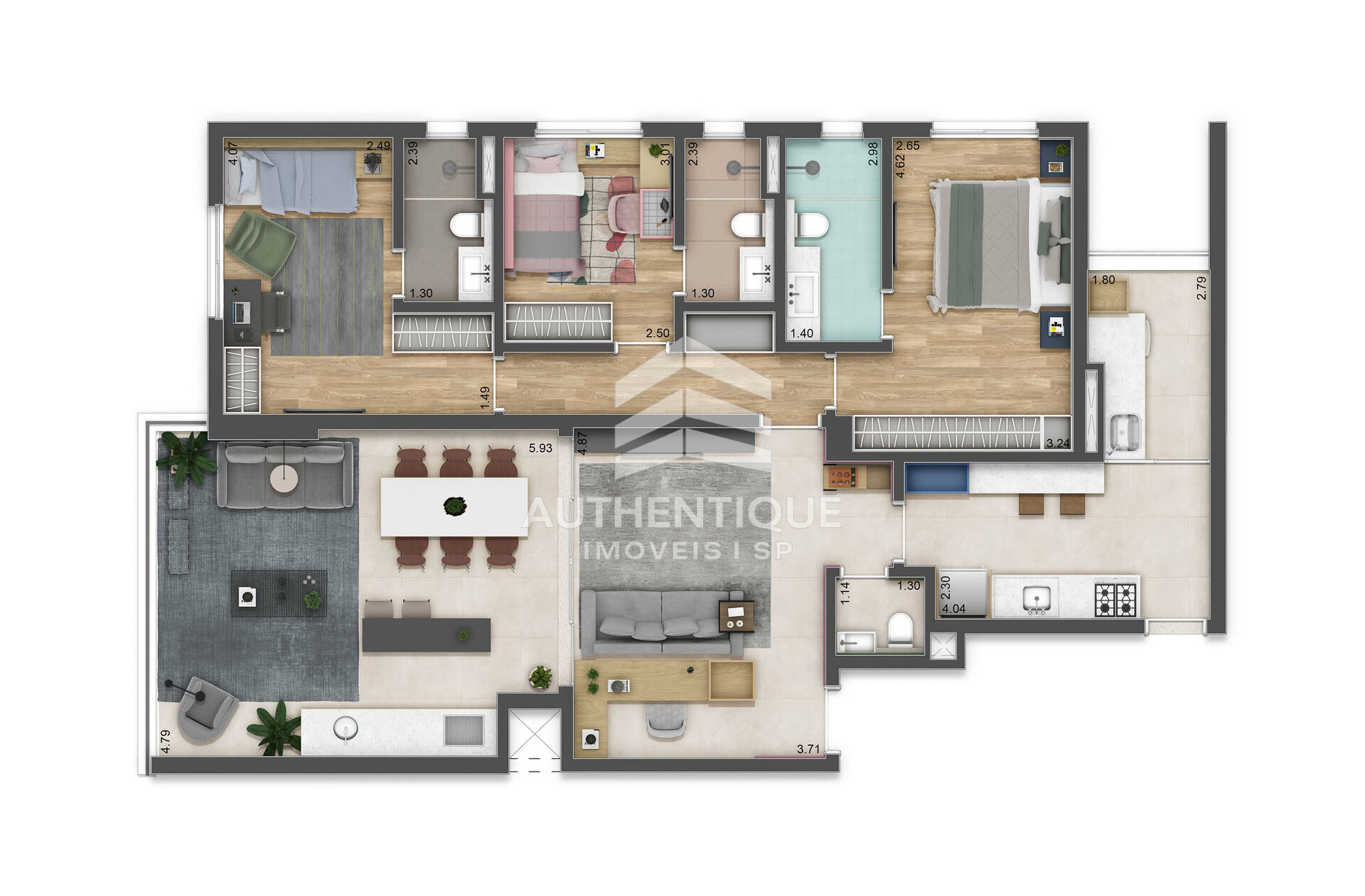 Apartamento, 3 quartos, 191 m² - Foto 51