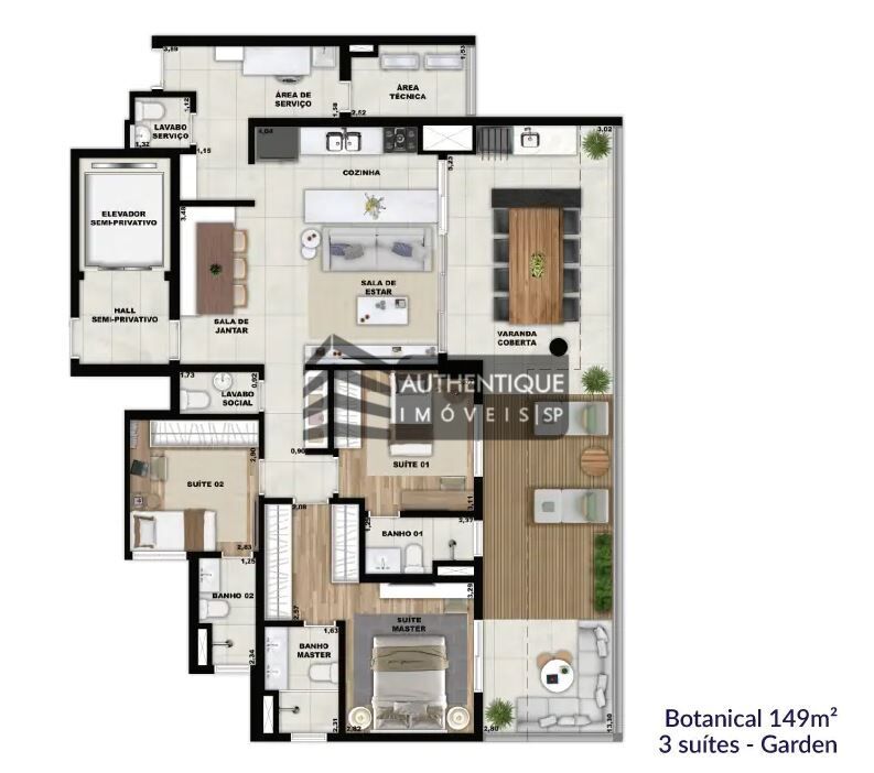 Apartamento à venda com 3 quartos, 129m² - Foto 49