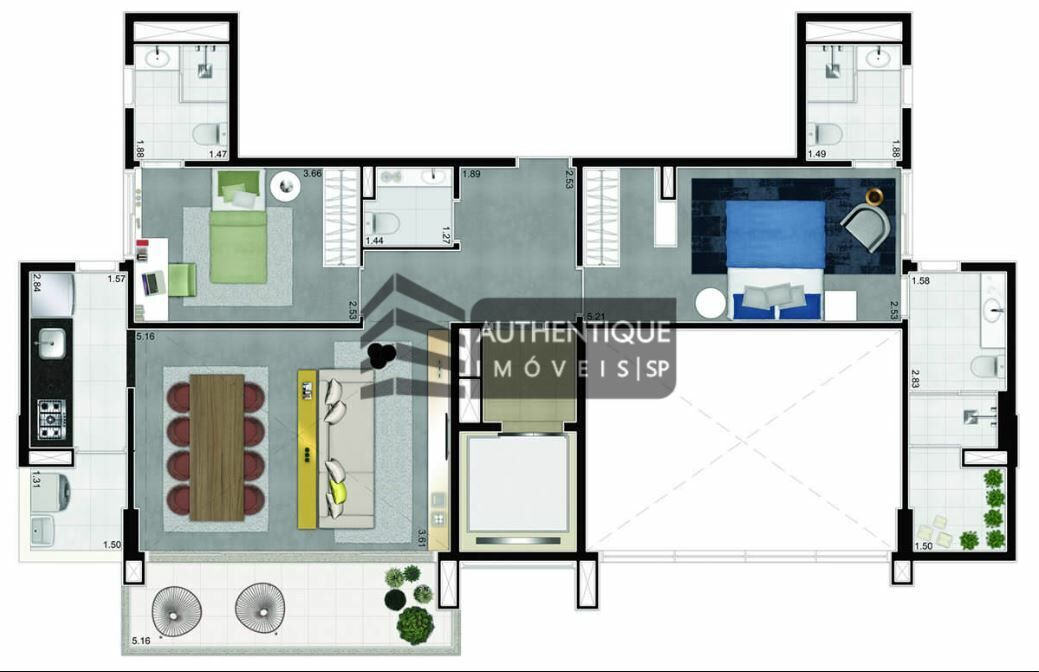 Apartamento, 1 quarto, 49 m² - Foto 33