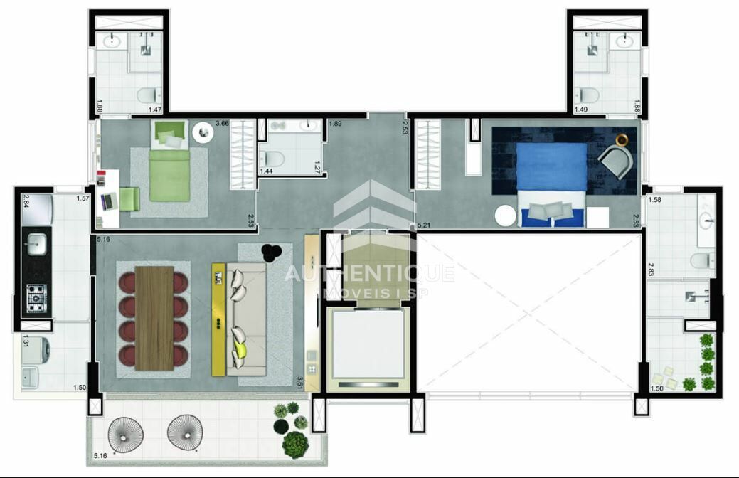Apartamento, 1 quarto, 49 m² - Foto 33