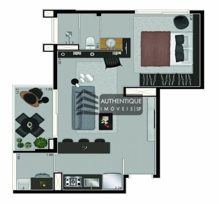 Apartamento, 1 quarto, 49 m² - Foto 30