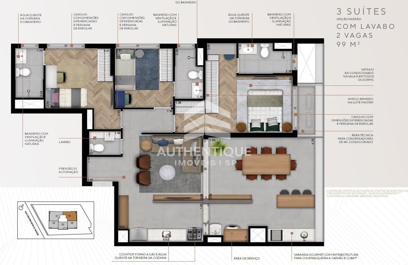 Apartamento, 3 quartos, 99 m² - Foto 36