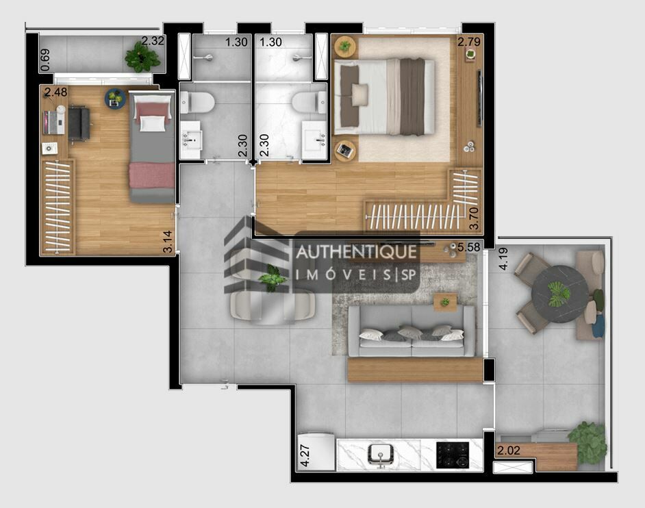 Apartamento à venda com 2 quartos, 68m² - Foto 10