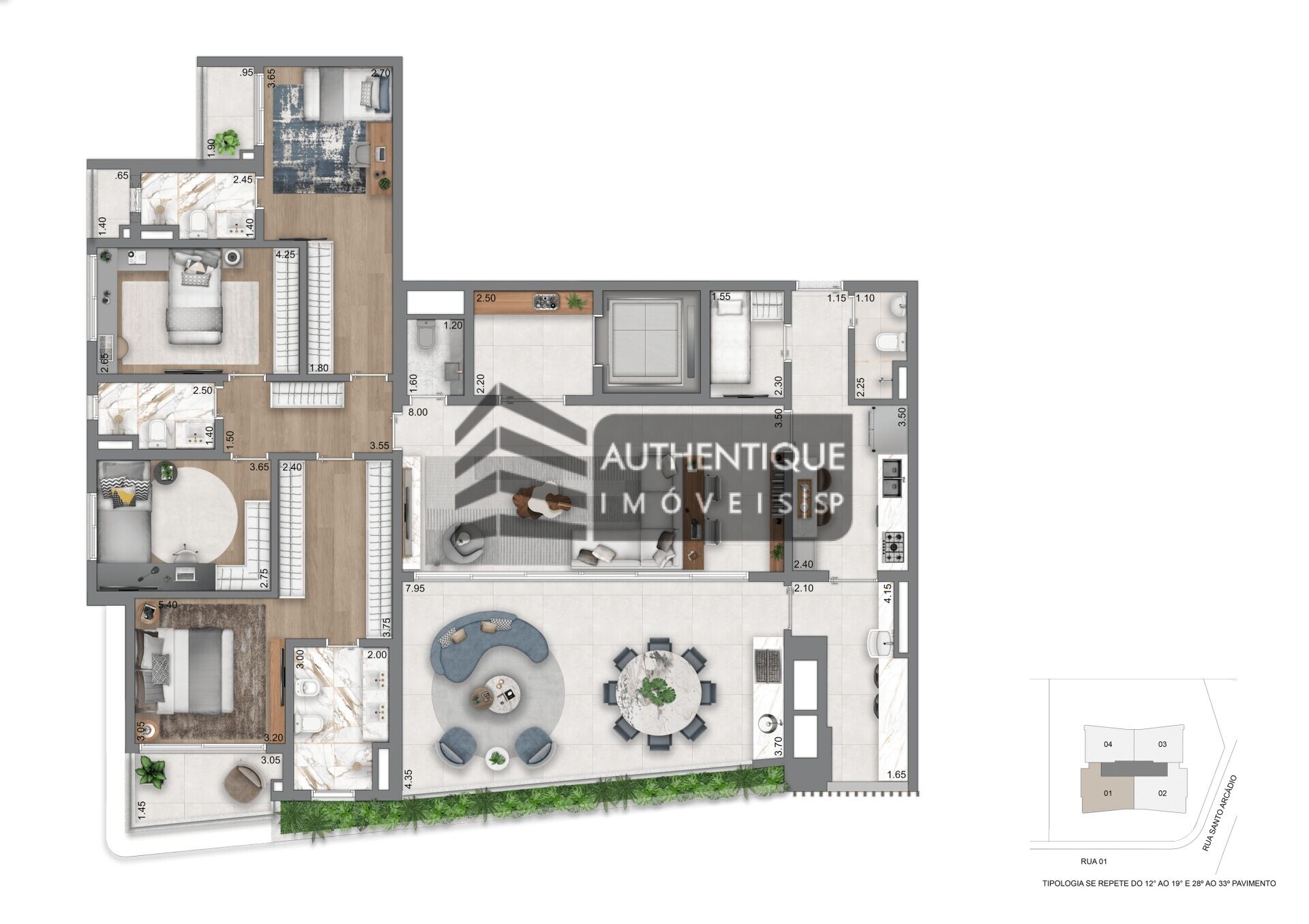 Apartamento à venda com 4 quartos, 208m² - Foto 26