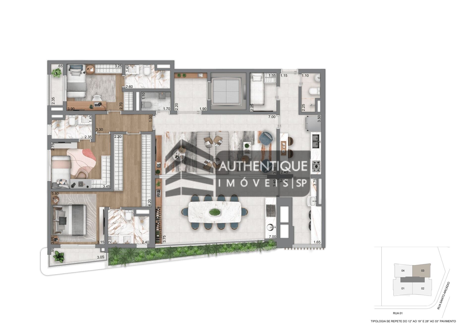 Apartamento à venda com 4 quartos, 208m² - Foto 25