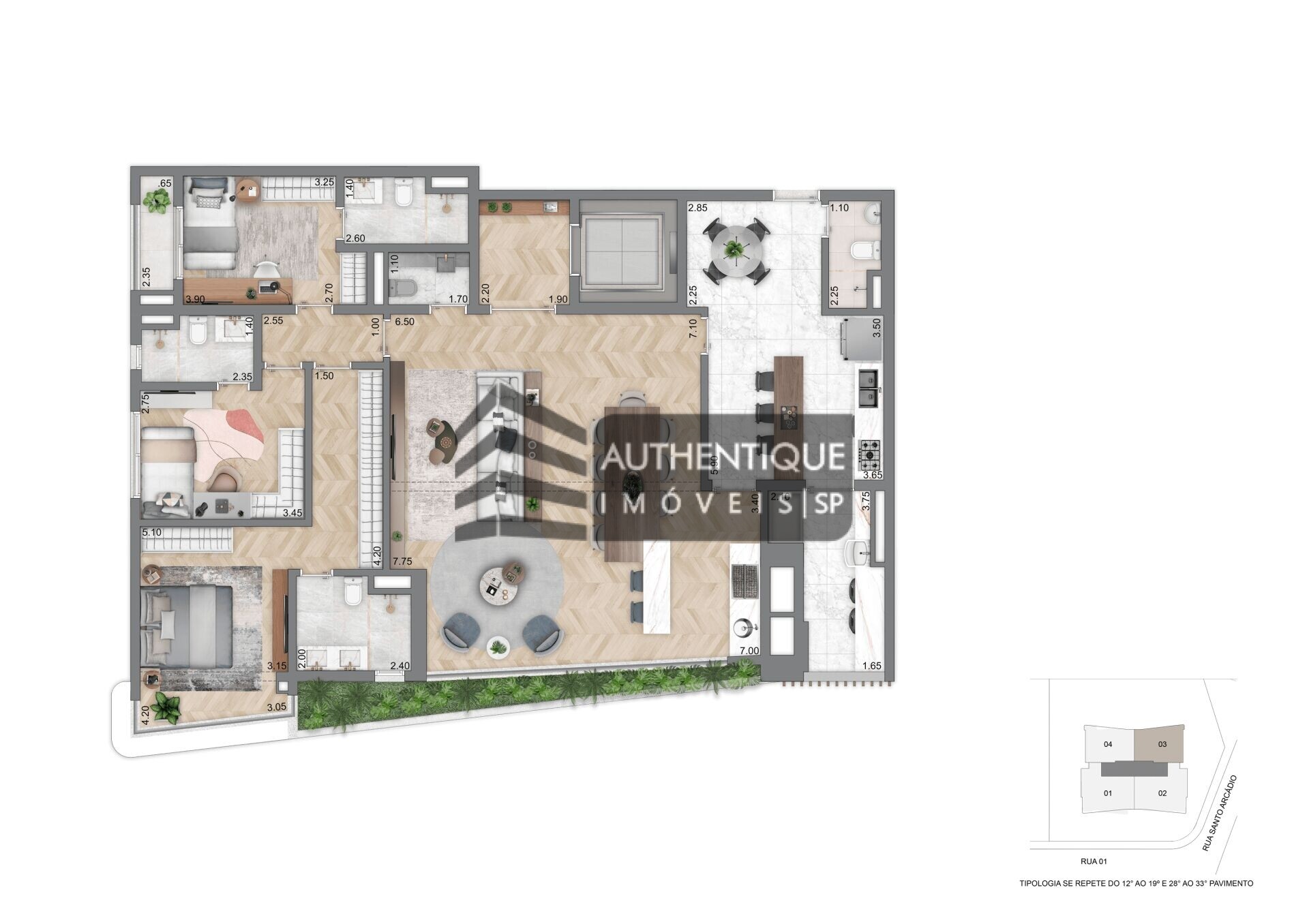 Apartamento à venda com 4 quartos, 208m² - Foto 20