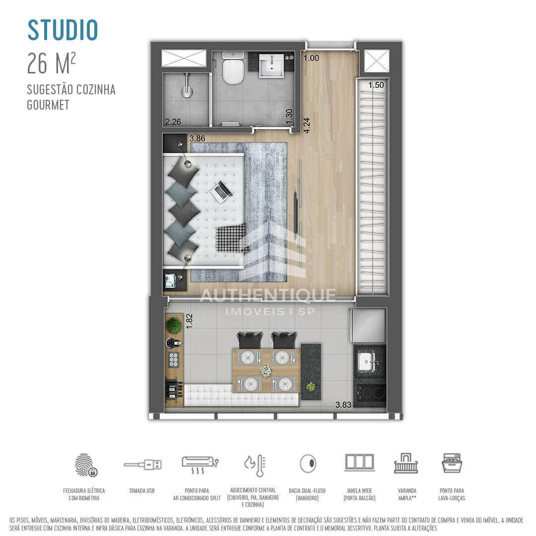 Apartamento, 1 quarto, 26 m² - Foto 24