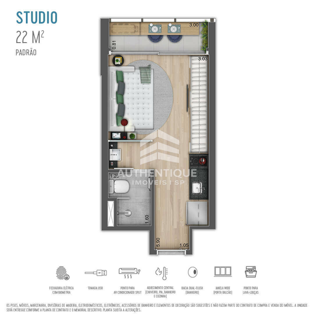 Apartamento, 1 quarto, 26 m² - Foto 22
