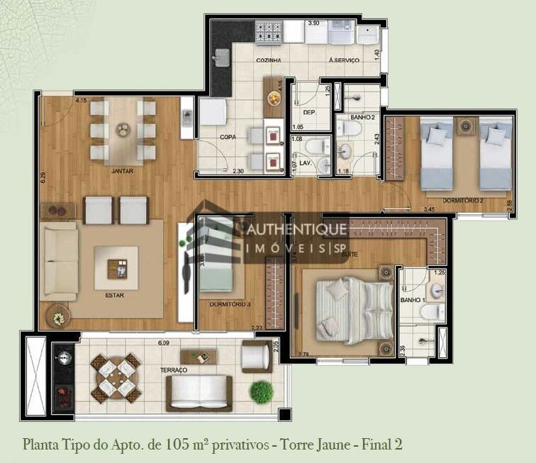 Apartamento à venda com 3 quartos, 121m² - Foto 24